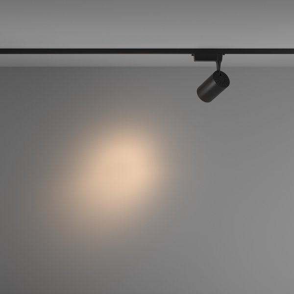 Lampa szynowa reflektor szynoprzewody jednofazowe LED nowoczesny aluminium czarna regulowana tuba VUORO MAYTONI TR003-1-15W3K-S-B