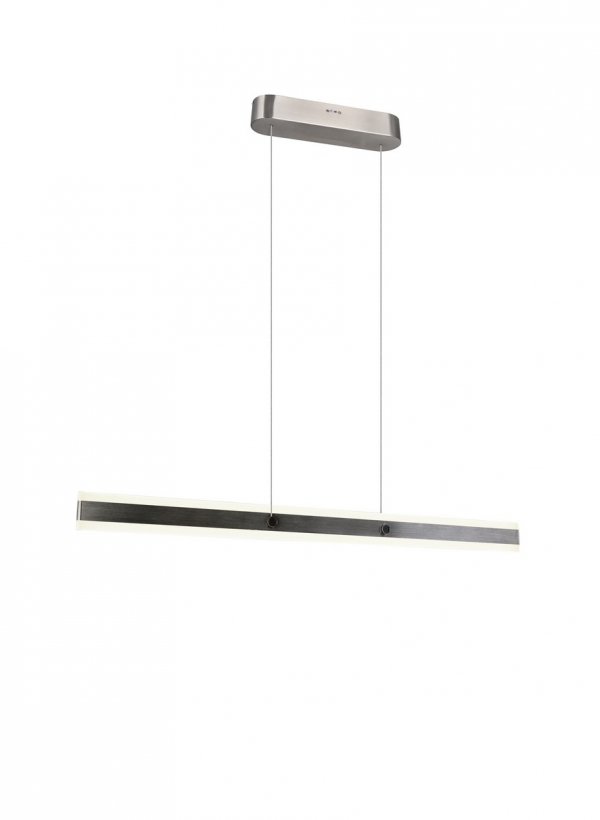 Nowoczesna uniwersalna lampa wisząca LED minimalistyczna srebrna metalowa listwa podłużna ściemnialna ARCOLA 331210107 Trio