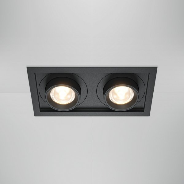 Czarna Nowoczesna Oprawa Wpuszczana Downlight HIDDEN Maytoni DL095-02-10W3K-B LED 20W