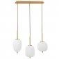 Nowoczesna ZŁOTA Lampa Wisząca Nad Stół Białe Kule PILAR LE41760 LUCES EXCLUSIVAS 