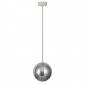 Biała molekularna lampa wisząca szklany klosz 18cm w kolorze dymiony chrom BUBBLES 1 SMOKY AZ5953 + AZ5959 Azzardo 