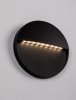 Kinkiet zewnętrzny LED czarny okrągły designerski nowoczesny IP54 FRAVONO LE75293 Luces Exclusivas 