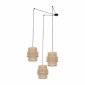 Dekoracyjna lampa wisząca w stylu boho abażury z juty rystykalna industrialna potrójna nad stół do salonu jadalni sypialni CALISTO 3 JUTA 5403 TK-Lighting 