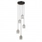 Kryształowa lampa wisząca Żyrandol zwis Torno Italux PND-40813-5R-BK-HBR jadalniana nad stół czarny złoty 