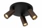 Nowoczesny plafon lampa sufitowa czarno-brązowa regulowane trzy tuby uniwersalna minimalistyczna aluminiowa RITMO 09942/13/97 Lucide 