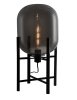 Czarna Lampa Stojąca Loft Do Salonu LOFT ITALUX MAVERSA FL-82321-1A-S DYMIONE SZKŁO 