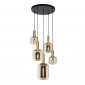 Nowoczesna Lampa Wisząca Czarna Szklane Klosze JOANET 45494/15/65 LUCIDE 