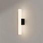 Czarny stylowy nowoczesny designerski kinkiet LED do łazienki szklany ryflowany klosz LINEA LP-0510/1W-45 BK CCT Light Prestige IP44 