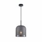Czarna Lampa Wisząca Dekoracyjny Dymiony Szklany Klosz RENTI PND-25205-1L-BK-SG ITALUX 