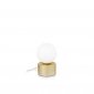 Nowoczesna Złota Lampa Stołowa Kula Szklana PERLAGE TL1 292458 IDEAL LUX 