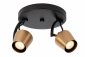 Nowoczesny plafon lampa sufitowa czarno-złota regulowana podwójna na wysięgniku uniwersalna minimalistyczna metalowa EMILE 51901/02/02 Lucide 