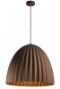 Nowoczesna Lampa Sufitowa Wisząca TELMA 32025 SIGMA Brązowo-Miedziana z Dużym 50 cm Kloszem Karbowana 