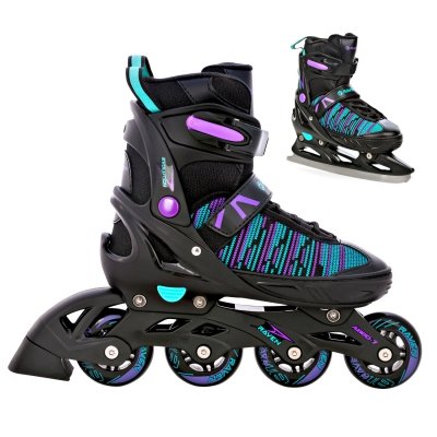 Rolki z wymienną płozą Raven Cande (black/mint/violet)