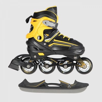 Rolki 2w1 Nils Extreme NH18190 (black/yellow)