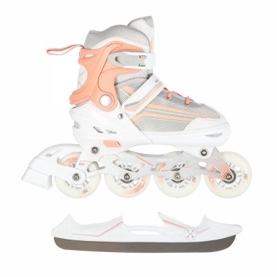 Rolki 2w1 Nils Extreme NH18190 (white/pink)