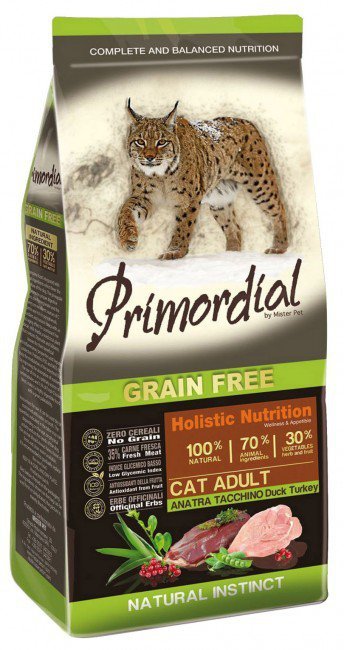 PRZECENA Primordial Cat Grain Free Adult Duck & Turkey 400g [termin ważności: 03.07.2025]