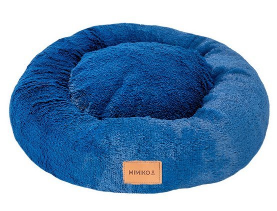 MIMIKO Pets Legowisko Shaggy okrągłe L 60cm chabrowe