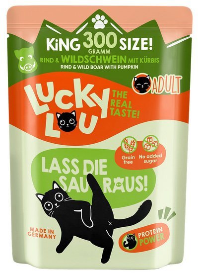 Lucky Lou Lifestage Adult Wołowina i dzik saszetka 300g