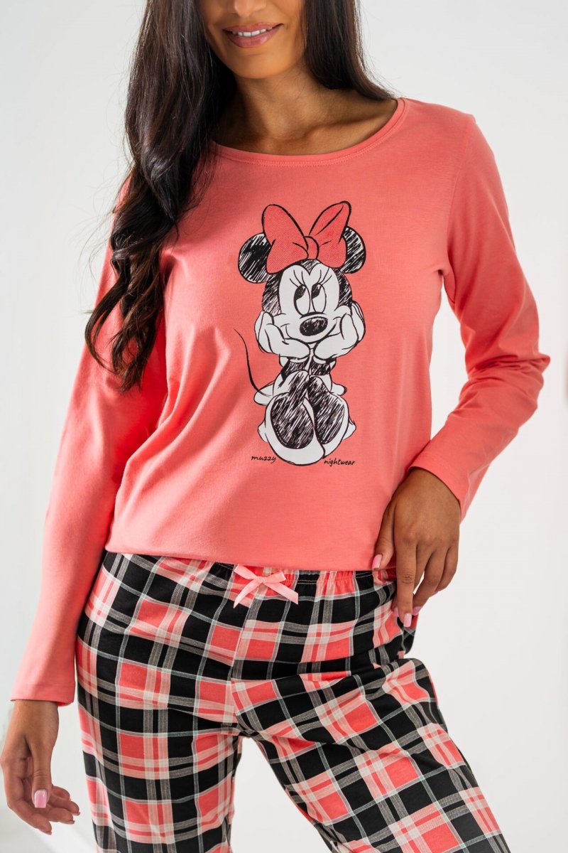 MUZZY Piżama damska MYSZKA MIKI długi rękaw i długie spodnie  R: