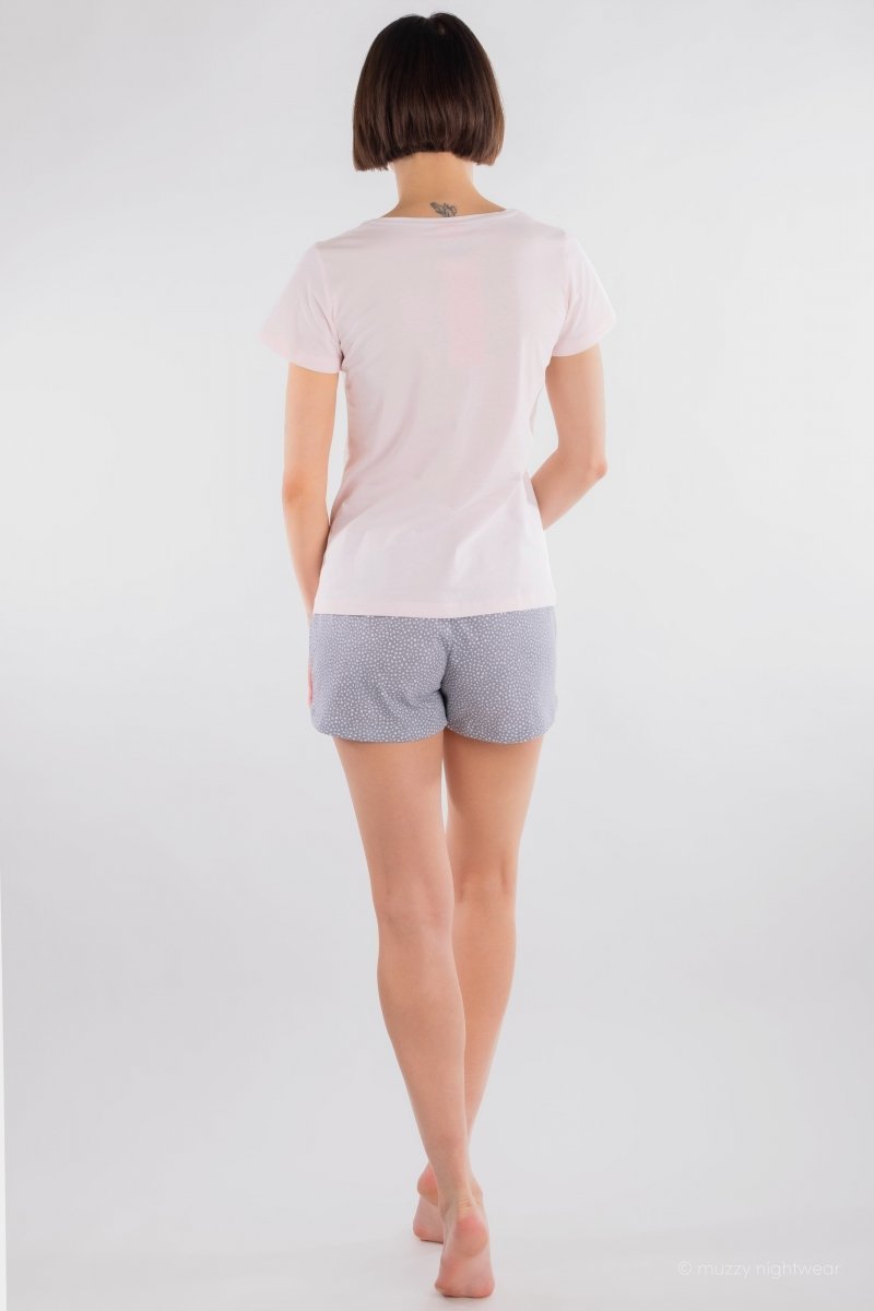 MUZZY Piżama damska spodenki KRÓLICZEK R: