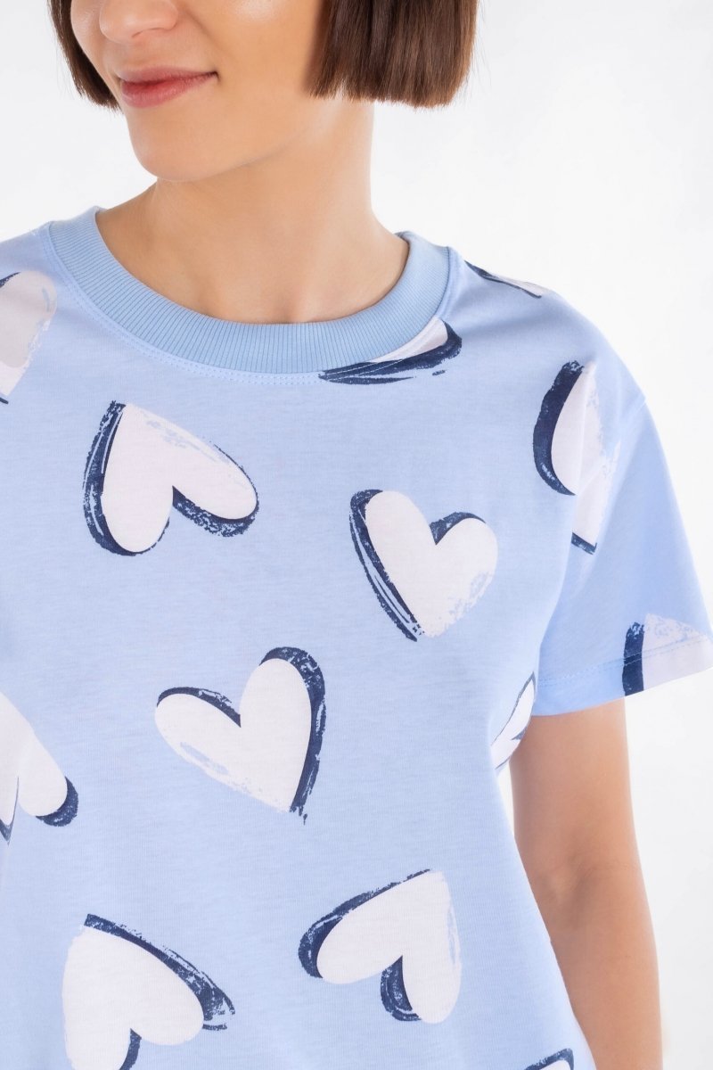 MUZZY Piżama damska 3/4 SERDUSZKA  R: