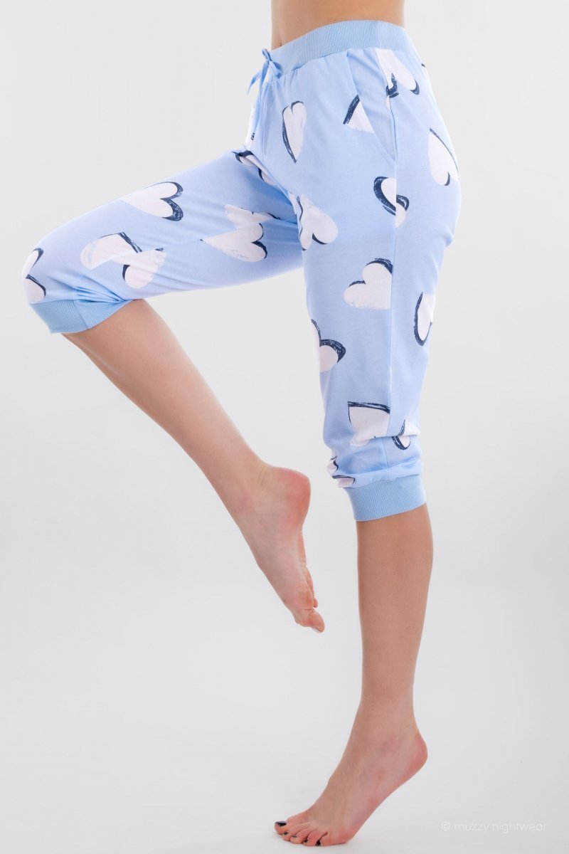 MUZZY Piżama damska 3/4 SERDUSZKA  R: