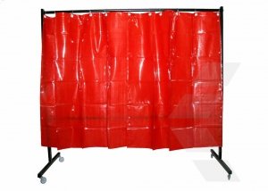 Parawan spawalniczy OPEN WELD SOLID z kurtynami foliowymi 1450x1900 mm