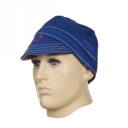 WELDAS-Fire Fox™ czapka spawalnicza, niebieska trudnopana bawełna (62 cm)