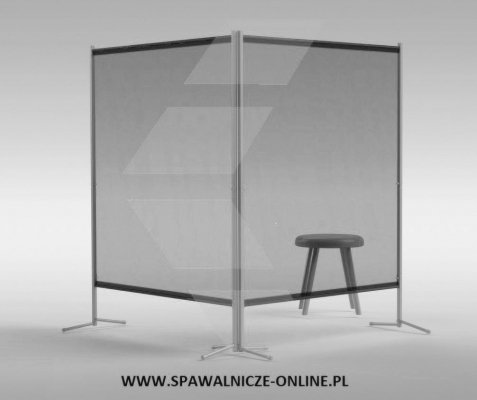 PARAWAN OCHRONNY OPEN WELD BASIC Z BEZBARWNĄ KURTYNĄ FOLIOWĄ  1450x1900 mm (szer.x wys.)