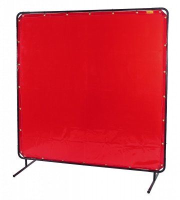 WELDAS-Ekran spawalniczy jednoczęściowy z regulacją COMBOframe 2,4x1,8 m (szer.x wys.) (55-8668, 55-6168) czerwony