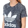 Adidas Originals Denim Tee Bequem Sport T-Shirt In Grau für Damen