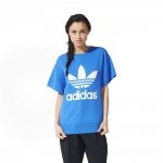 Adidas Originals Hy Ssl Knit Sport Baumwolle T-Shirt In Blau für Damen