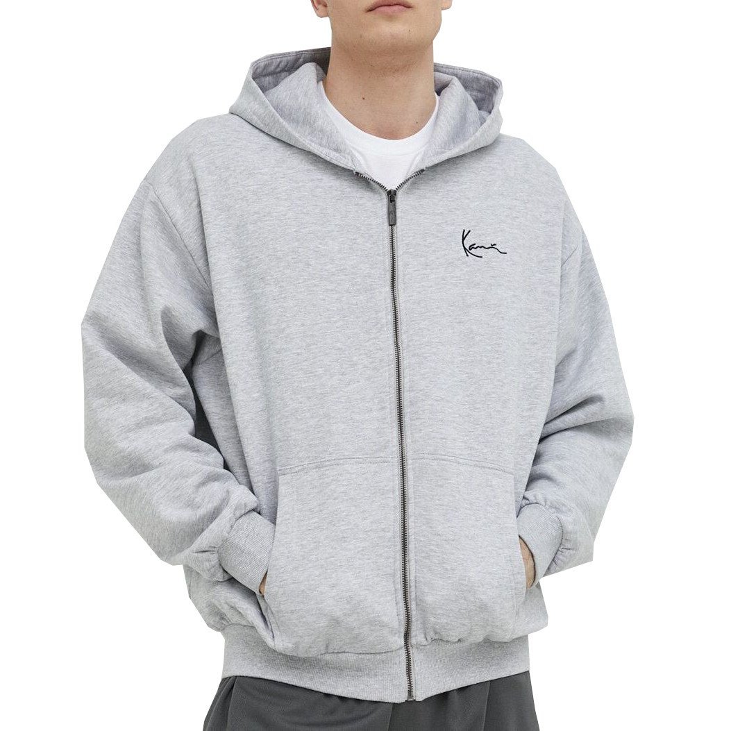 Felpa Con Cappuccio Karl Kani Chest Signature – Grigio Cenere, Taglia M – Cotone E Poliestere