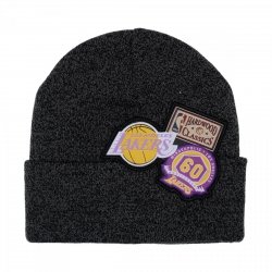 Mitchell & Ness czapka zimowa Los Angeles Lakers NBA XL Logo Patch Knit Hwc Lakers HCFK4341-LALYYPPPBLCK
