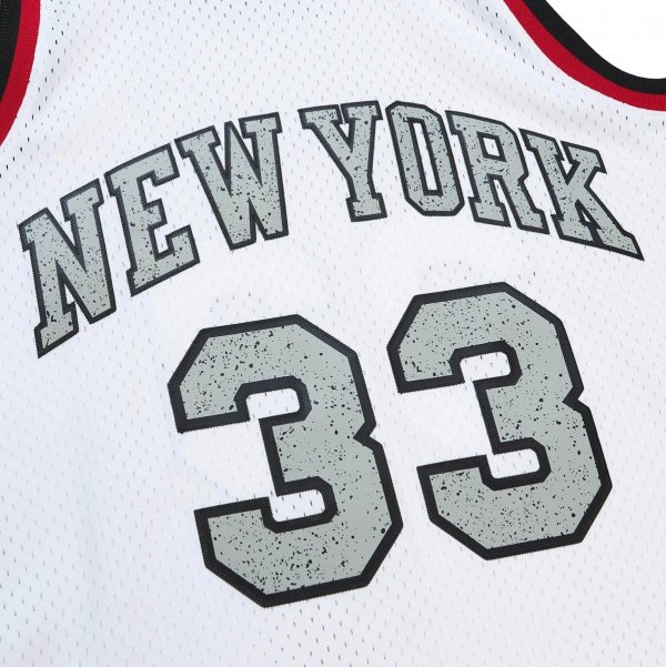 Mitchell &amp; Ness koszulka męska NBA Cracked Cement Swingman Jersey Knicks 1991 Patrick Ewing TFSM5934-NYK91PEWWHIT