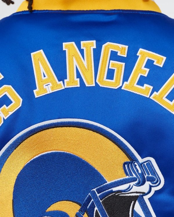 Mitchell &amp; Ness kurtka NFL Heavyweight Satin Jacket Los Angeles Rams OJBF3413-LARYYPPPROYA