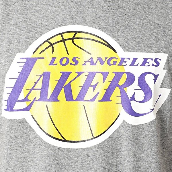 Mitchell &amp; Ness t-shirt NBA Los Angeles Lakers Team Logo Tee BMTRINTL1268-LALGYML