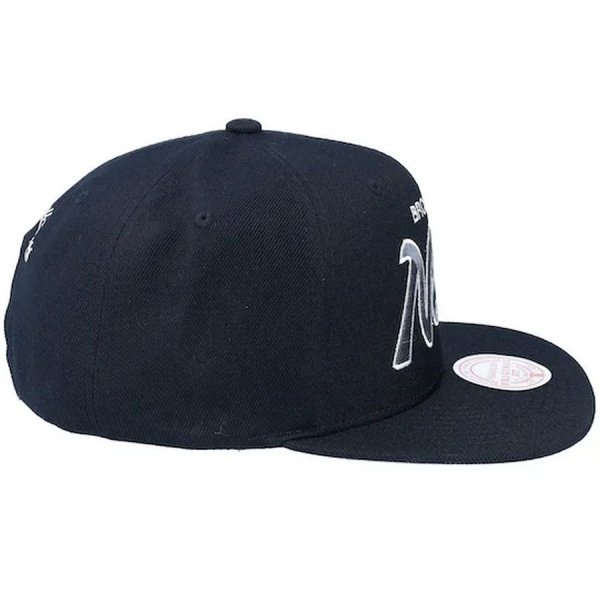 Mitchell &amp; Ness czapka z daszkiem bejsbolówka NBA Brooklyn Nets Team Script 2.0 Snapback Nets HHSS3280-BNEYYPPPBLCK