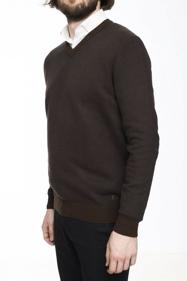 Sweter męski Camel Active brązowy bawełna 31.494545.29