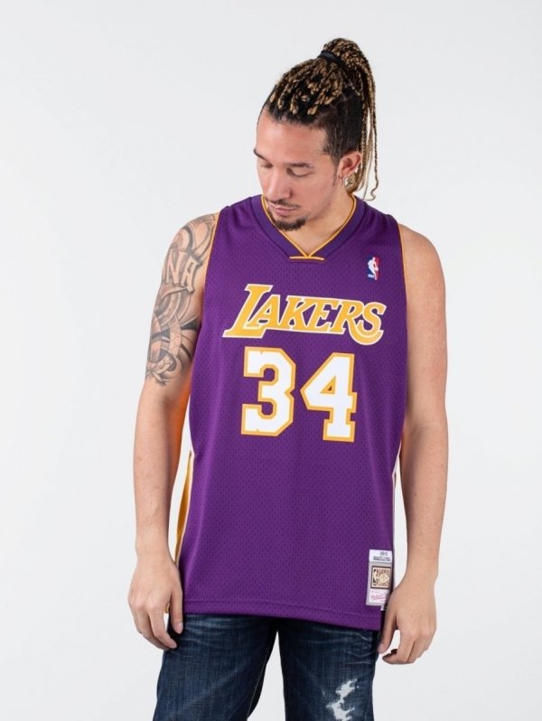 Mitchell &amp; Ness koszulka męska Los Angeles Lakers NBA Swingman Jersey Lakers 99-00 Shaquille O`Neal SMJYGS18447-LALPURP99SON