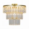 Stylowa lampa sufitowa z kryształowym kloszem TIFANNY złote elementy - P17127-4-GD Zuma Line