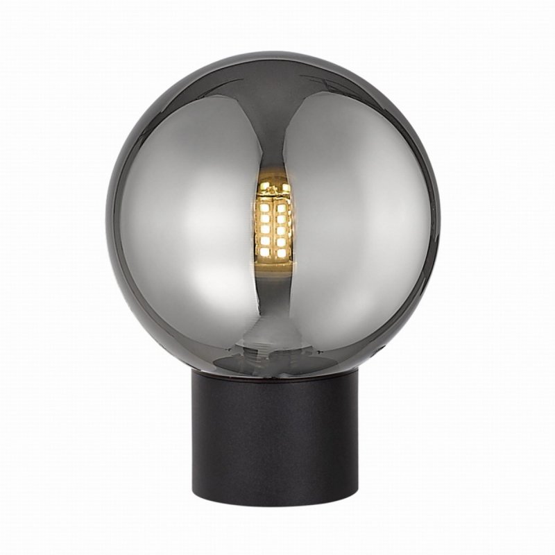 Lampa nocna ARCTURUS kolor czarny, szklany klosz w stylu loft - T0454-01A-P7FZ Zuma Line