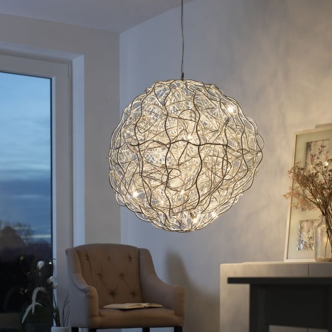 Lampa wisząca sufitowa SAREA 15 - punktowa srebrny PaulNeuhaus - 2019-21