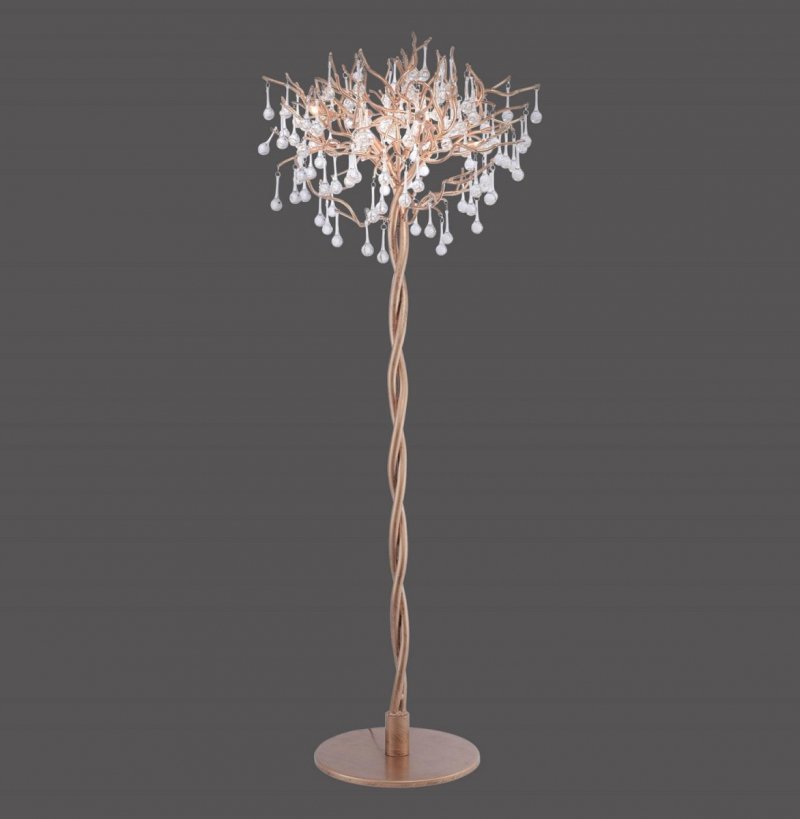 Lampa podłogowa stojąca drzewko ICICLE 5 - punktowa postarzany mosiądz PaulNeuhaus - 232-11