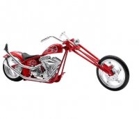 Model motocykla Custom Bike Flame czerwony 