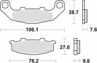 Delta Braking klocki hamulcowe przód Kawasaki 500 GPZ 94-04 F 