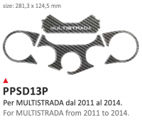 ONEDESIGN Naklejka na półkę kierownicy Ducati MULTISTRADA 2011/2014 