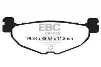 Klocki hamulcowe EBC SFAC408 skuterowe karbonowe (kpl. na 1 tarcze) 