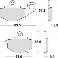 TRW klocki hamulcowe tył Kawasaki ER-6 650 F ABS (06-16) 