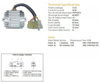 DZE REGULATOR NAPIĘCIA HONDA GL1200 SEI 85-87 (WTRYSKOWY) (31600-MG9-951, 31600-ML8-305) (ESR570) 